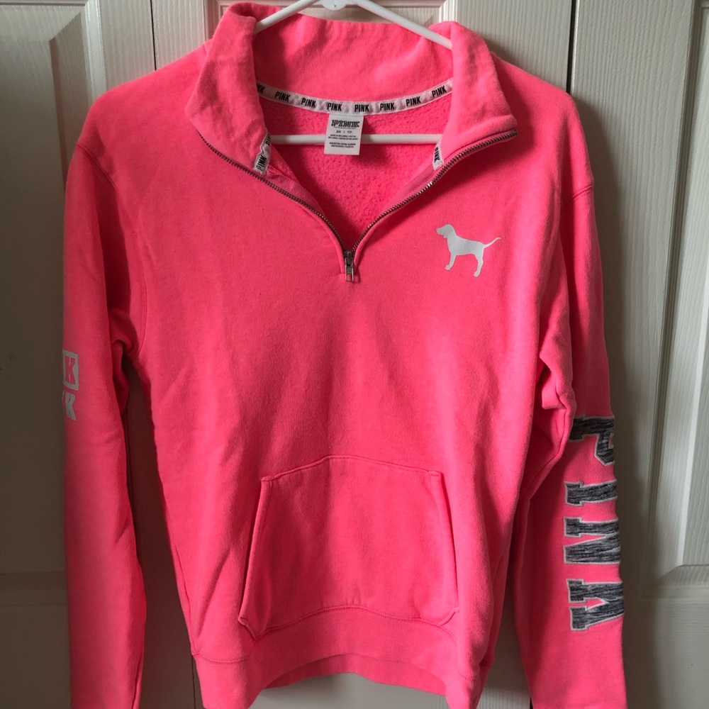 Pink quarter zip